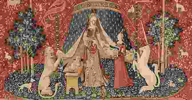 A Close Up Of A Medieval Tapestry Displaying Intricate Woven Threads And Figures Depicting Biblical Scenes. Scrawl (Of Rogues Thirteen: A Tapestry Of Twisted Threads In Folio 12)