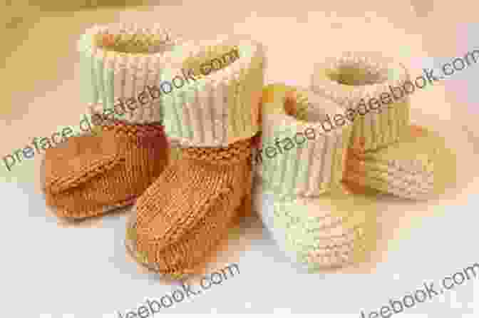 A Close Up Of Adorable Knitted Booties In Soft Pastel Colors, Adorned With Delicate Ribbons And Intricate Patterns. Easy Crochet Patterns For Babies: Lovely Designs You Could Make For Newborns: DIY Baby Crochet