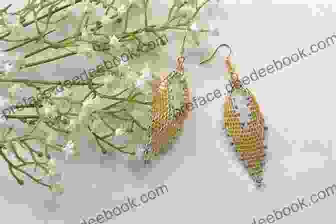 A Pair Of Beaded Leaf Earrings Beautiful Beadwork From Nature: 16 Stunning Jewelry Projects Inspired By The Natural World
