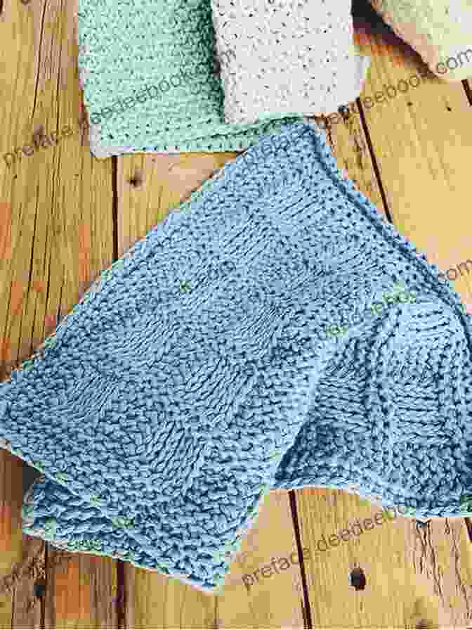 A Tunisian Crochet Washcloth In A Deep Shade Of Navy Blue, With A Distinctive Ribbed Texture. Washcloth Crochet Projects Book: Amazing Ideas And Pattern To Crochet Washcloth