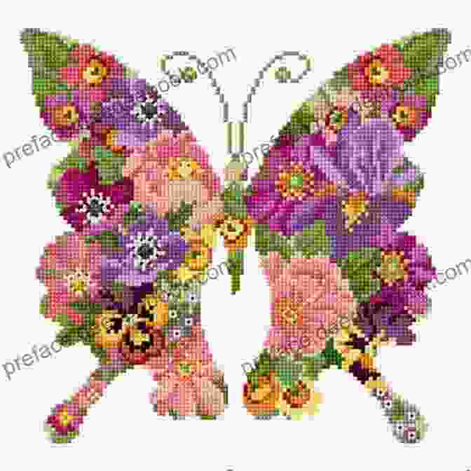Butterfly On A Flower Cross Stitch Pattern Little Stitches: 11 Cross Stitch Designs (Tiger Road Crafts)