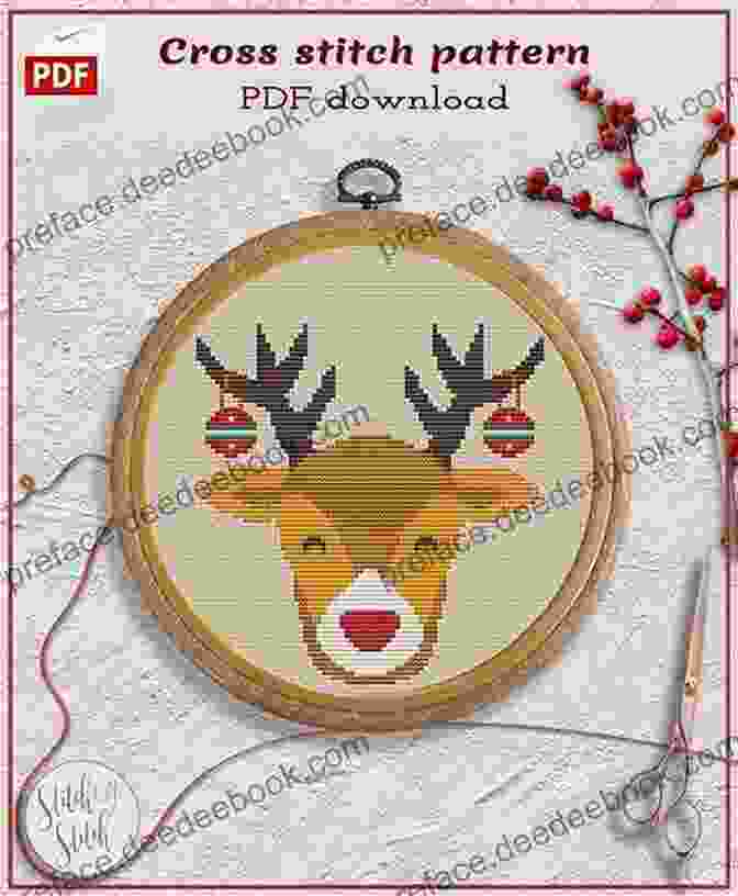 Graceful Reindeer Cross Stitch Pattern Christmas Cross Stitch Patterns 24 Festive Designs: Embroidery Patterns
