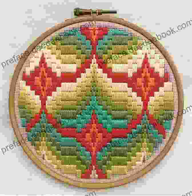 Image Of A Bargello Needlepoint Wall Art Bargello Needlepoint Guideline For Beginners: Basic Technique And Things Related To Bargello Needlepoint