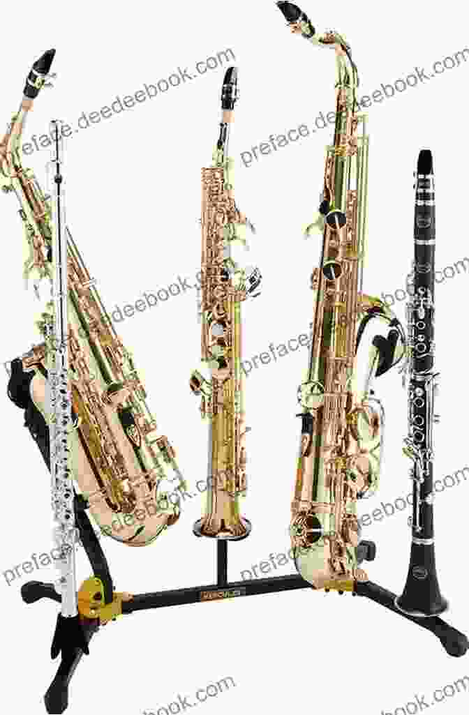 Two Saxophones, A Soprano And An Alto, Lie On A Music Stand With Sheet Music Open In Front Of Them. 10 Romantic Easy Duets For Bb Soprano And Eb Alto Saxes: Scored In 3 Comfortable Keys Beginner/intermediate
